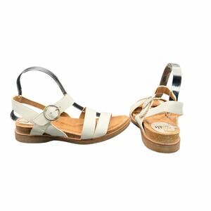 Sofft White Leather Strappy Slingback Sandals Women’s Size 8